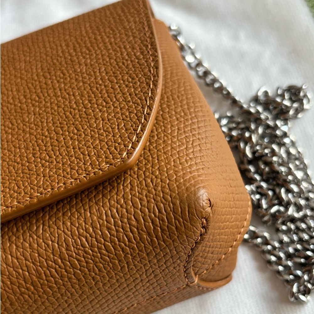 Longchamp Roseau Flap Leather Chain Crossbody Clutch Bag Excellent & Authentic - Picture 7 of 16